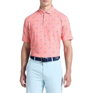 Walter Hagen Men's Performance 11 Novelty Print Golf Polo, XXL, Golf Cart Clubs